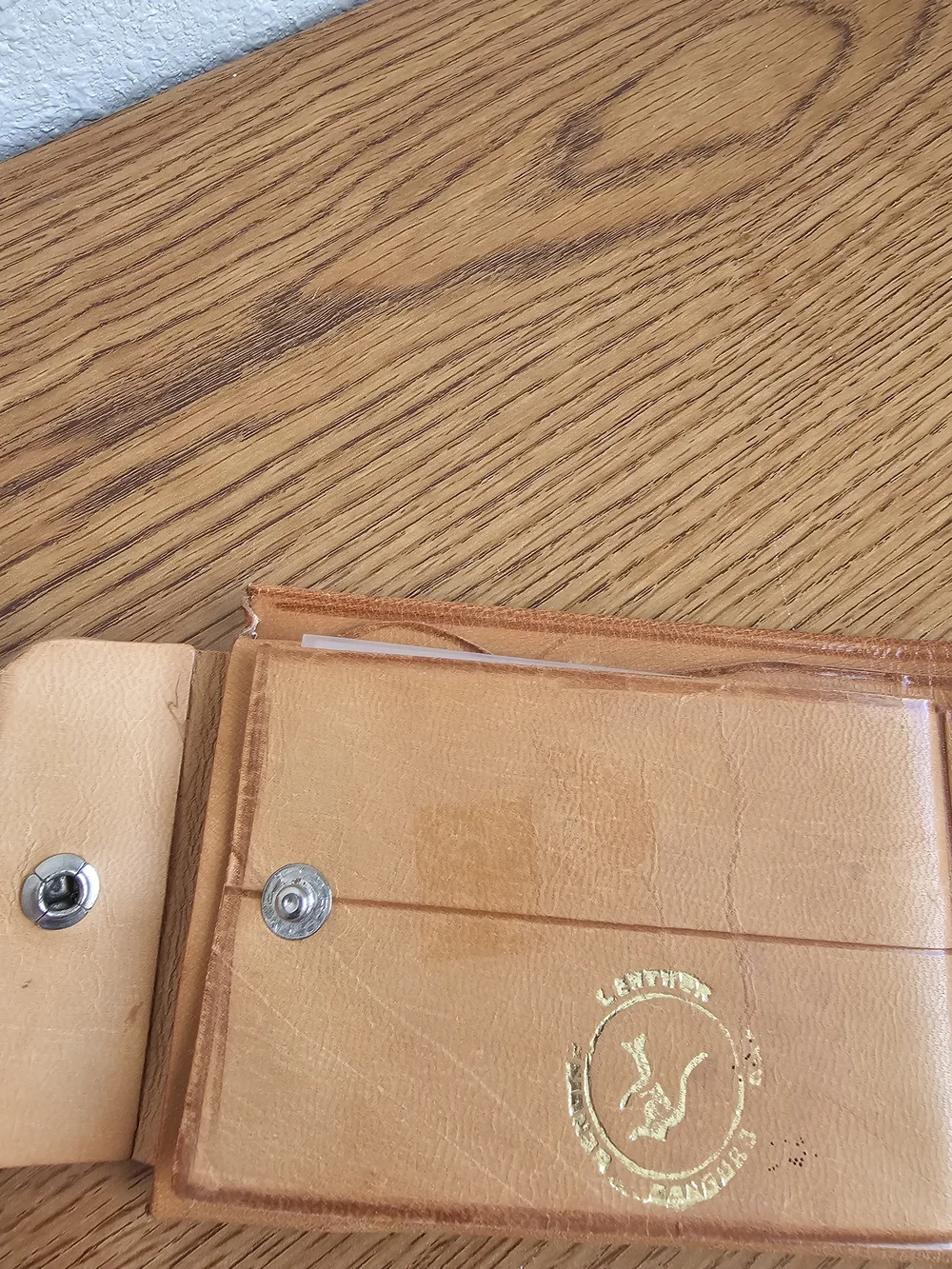 Yeo Cangaro Leather Hand Tooled Mexico Wallet Kangaroo Aztec Desert Cactus Mens